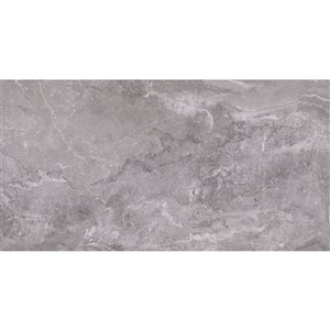 Tuile porcelaine Mono Serra 12 po x 24 po Excalibur Gris Foncer 14.53 pi2 (7 mcx / boite)