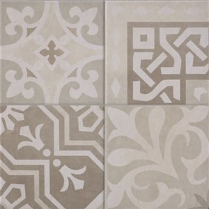 Mono Serra Group Ceramic Tile 13.4-in x 13.4-in Cementina Beige 14.95 sq.ft. / case (12 pcs / case)