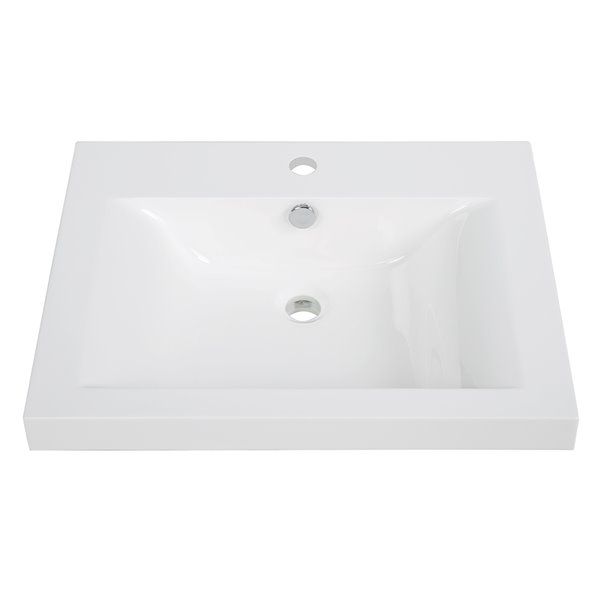 Streamline Vanity Top with Single Sink 23.6in x 18.5in White RONA