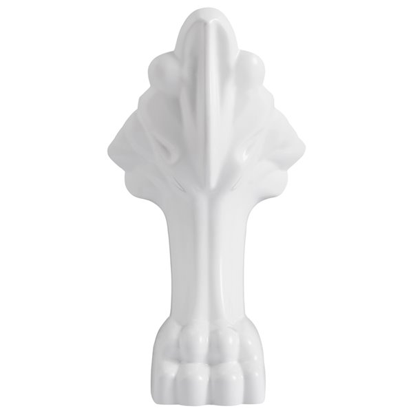 Streamline 32W x 60L Glossy White Acrylic Clawfoot Bathtub with Glossy White Feet and Center Drain with Tray