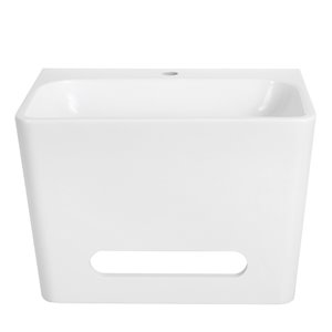 Streamline Bathroom Sink with Integrated Vanity - 23.6-in x 15.7-in - White