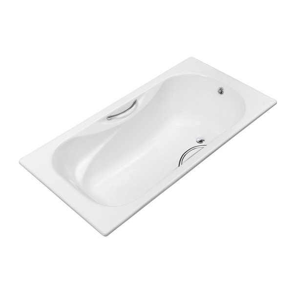 Streamline 30W x 63L Glossy White Cast Iron Dropin Bathtub and a