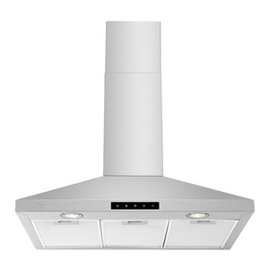 Hotte de cuisine murale convertible de Streamline, 480 PCM, 35,4 po x 27,5 po, acier inoxydable