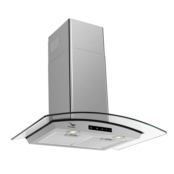 Streamline Convertible Wall-Mount Kitchen Range Hood - 480 CFM - 35.4-in - Stainless Steel