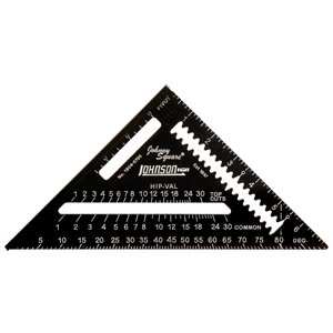 Johnson Level Square Professional Easy-Read Rafter Square - Aluminum - 7-in