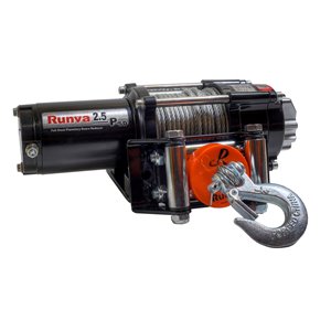 Treuil électrique avec câble en acier de Runva, 12 V, 2 500 lb, moteur de 2,6 hp