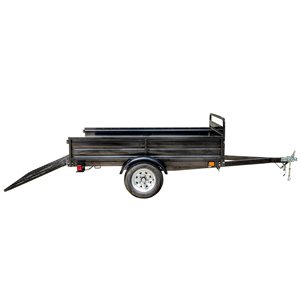 DK2 4.5 x 7.5-ft Multi-Purpose Utility Trailer Kit and Drive-Up Gate in Black