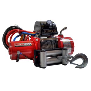 Treuil électrique de récupération et remorquage de Runva, 12 V, 9 500 lb, moteur de 5,8 hp