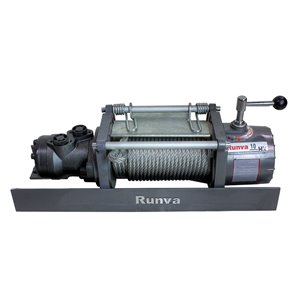 Treuil hydraulique de remorquage de Runva, 10 000 lb, câble en acier