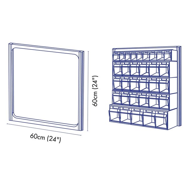 Ideal Security Wall Mount Frame for Tilt Bins - 24-in
