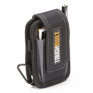 Pochette pour téléphone intelligent avec bloc-notes TOUGHBUILT, polyester, noir