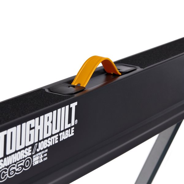 ToughBuilt C650 32.09 x 42.4-In Black Steel Sawhorse 1300 lb