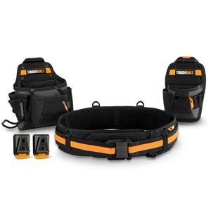 Ensemble de ceinture d'outils pour bricoleurs TOUGHBUILT, 3 pièces, 32 po à 48 po, noir