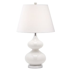 Dainolite Signature Table Lamp - 1-Light - 19-in - White