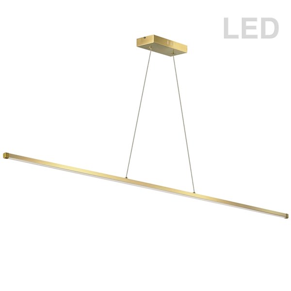 Luminaire suspendu à 1 lumière Array de Dainolite, 48 po x 0,75 po, laiton vieilli