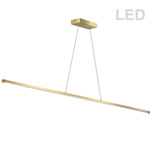 Luminaire suspendu à 1 lumière Array de Dainolite, 48 po x 0,75 po, laiton vieilli