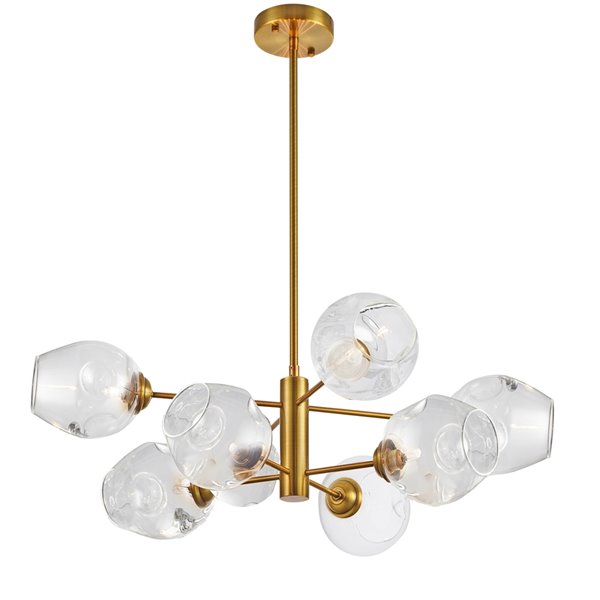 Dainolite Abii Pendant Light - 8-Light - 26-in x 8-in - Vintage Bronze