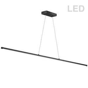 Luminaire suspendu à 1 lumière Array de Dainolite, 48 po x 0,75 po, noir mat