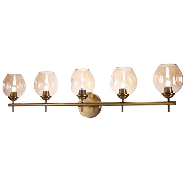 Dainolite Abii Vanity Light - 5-Light - 34.1-in - Vintage Bronze