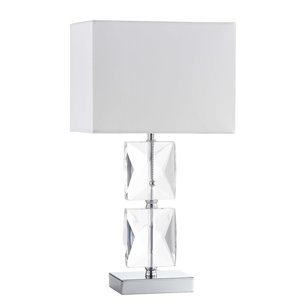 Dainolite Signature Table Lamp - 1-Light - 18.5-in - Clear Glass