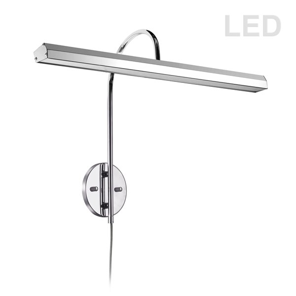 Dainolite Display Exhibit Picture Light - 30 Watts - 24.13-in - Polished Chrome