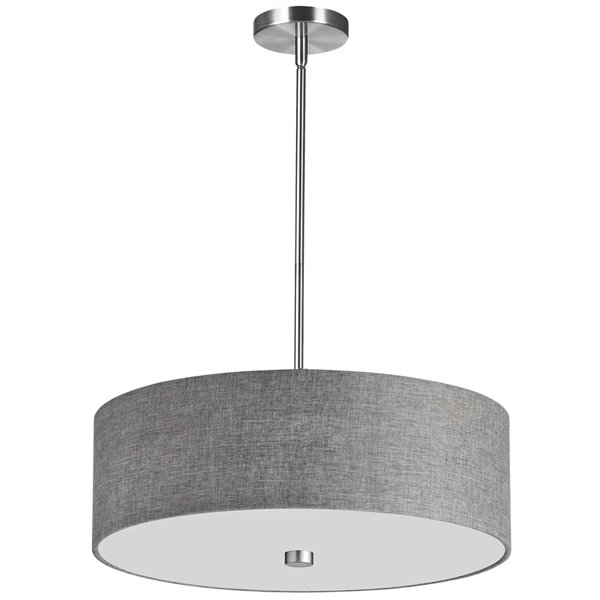 Luminaire suspendu à 4 lumières Everly de Dainolite, 20 po x 5 po, chrome poli