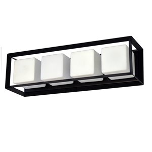 Dainolite Beatrice Vanity Light - 4-Light - 21.25-in - Matte Black