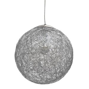 Luminaire suspendu à 1 lumière Payton de Dainolite, 15,75 po x 15,75 po, aluminium