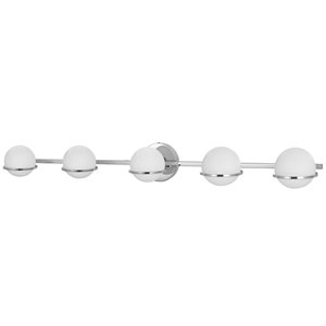Dainolite Sofia Vanity Light - 5-Light - 41-in - Polished Chrome