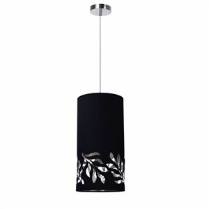 Dainolite Flora Pendant Light - 1-Light - 8-in x 16-in - Polished Chrome