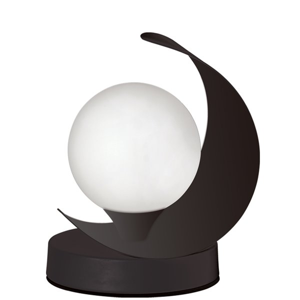 Lampe de table Crescent de Dainolite, 1 lumière, 7 po, noir mat