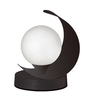 Dainolite Crescent Table Lamp - 1-Light - 7-in - Matte Black