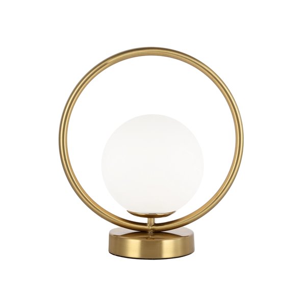 Lampe de table Adrienna de Dainolite, 1 lumière, 11 po, laiton vieilli