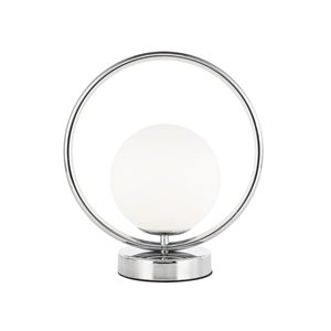 Lampe de table Adrienna de Dainolite, 1 lumière, 11 po, chrome poli