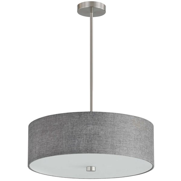 Luminaire suspendu à 4 lumières Everly de Dainolite, 20 po x 5 po, chrome satiné