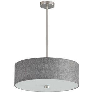 Luminaire suspendu à 4 lumières Everly de Dainolite, 20 po x 5 po, chrome satiné