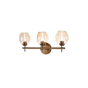 Dainolite Abii Vanity Light - 3-Light - 18.2-in - Vintage Bronze