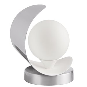 Lampe de table Crescent de Dainolite, 1 lumière, 7 po, chrome satiné