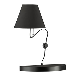 Dainolite Signature Wall Sconce - 1-Light - 16-in - Matte Black