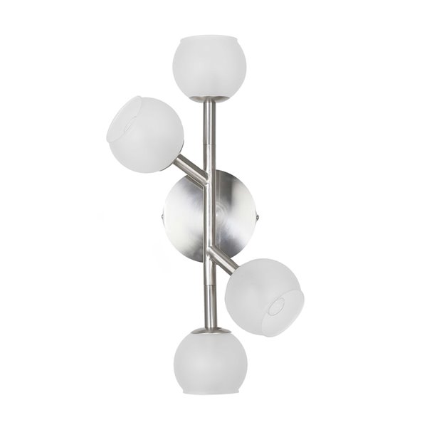 Dainolite Tanglewood Wall Sconce - 4-Light - 9.5-in - Satin Chrome