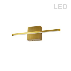 Applique murale à 1 lumière Array de Dainolite, 24,5 po, laiton vieilli