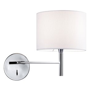 Dainolite Signature Wall Sconce - 1-Light - 7.13-in - Polished Chrome and White