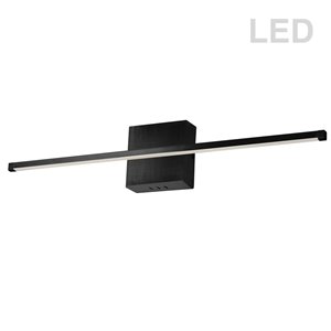 Applique murale à 1 lumière Array de Dainolite, 36 po, noir mat