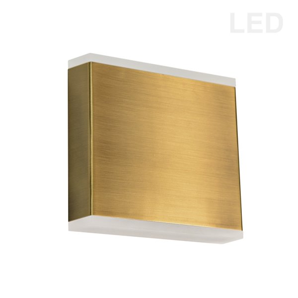 Applique murale à 2 lumières Emery de Dainolite, 4,88 po, laiton vieilli