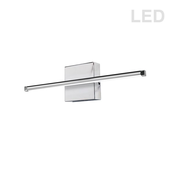 Applique murale à 1 lumière Array de Dainolite, 24,5 po, chrome poli