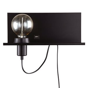 Dainolite Signature Wall Sconce - 1-Light - 13-in - Matte Black
