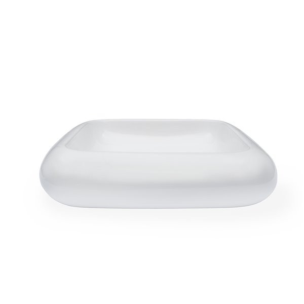 Novatto Bianco Square Vessel Sink - 18.5-in - White