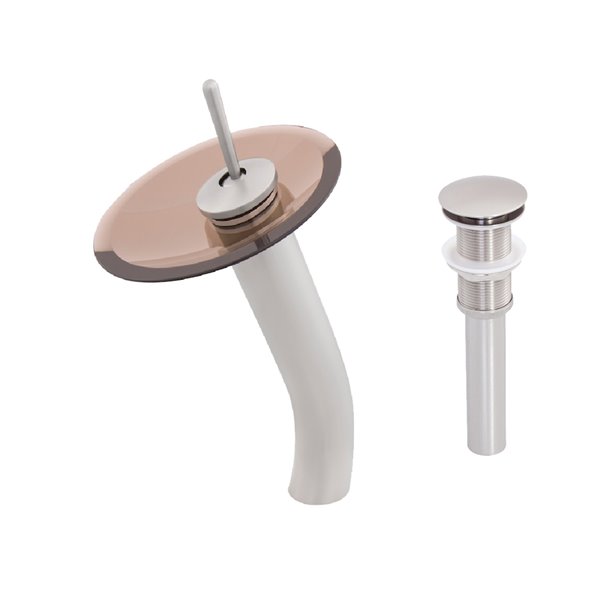 Novatto Falls Bathroom Faucet Set - 1-Handle - 11.5-in - Brushed Nickel