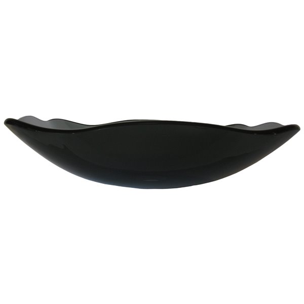 Novatto Rettangolare  Vessel Sink - 15-in - Grey Glass/Oil Rubbed Bronze