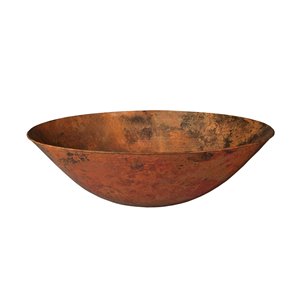Novatto Bilboa Oval Vessel Sink - 14-in - Natural Copper/Oil Rubbed Bronze